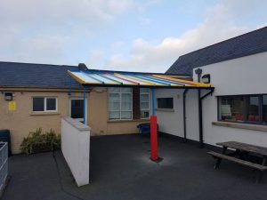 protecting you from the elements, Coloured School Canopy